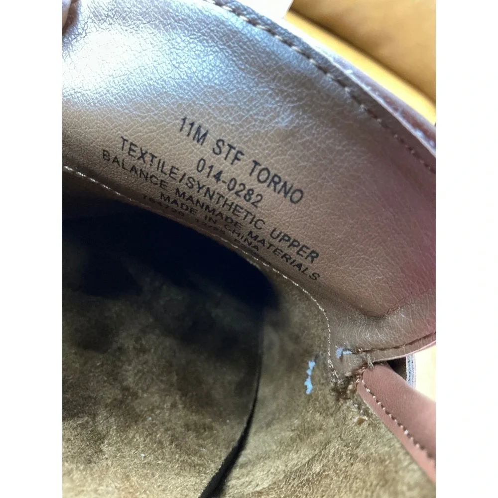 Stafford Torno Bit Loafers Mens 11 White Cognac New Textile Mesh Dress Shoes
